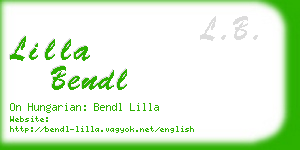 lilla bendl business card